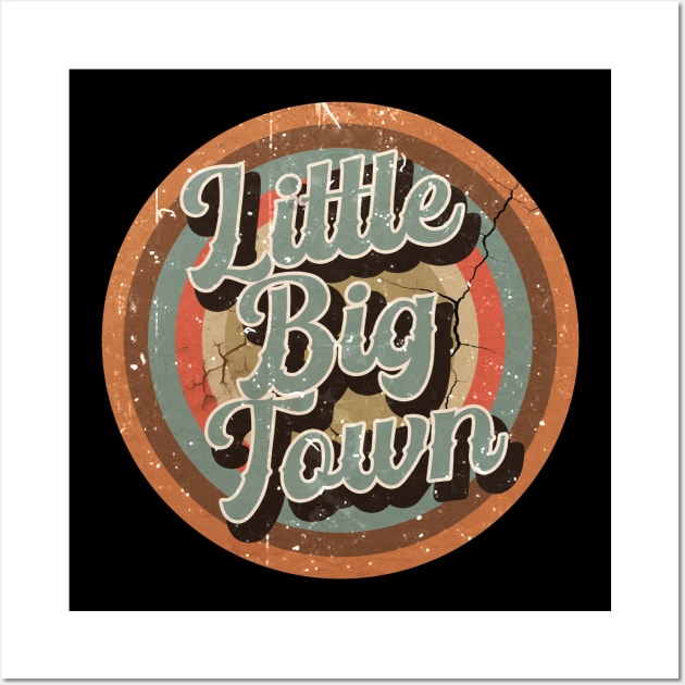 Little Big Town // Vintage Look aesthetic art Wall Art by penCITRAan